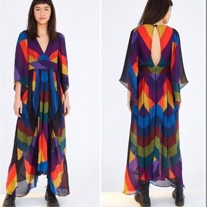 NWT - Farm Rio Julia Stripe Caftan Dress - M